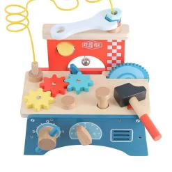 Jeu d'éveil multi-activités en bois etabli