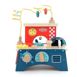 Jeu d'éveil multi-activités en bois etabli