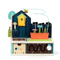 Jeu d'éveil multi-activités en bois jardin