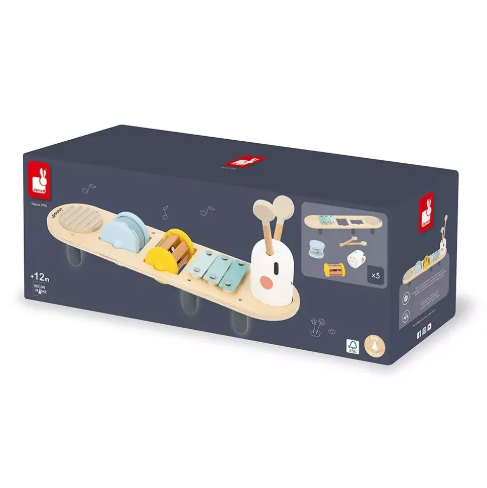 Jeu d'éveil sonore en forme de chenille sweet cocoon