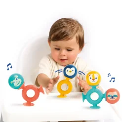Jeu d'éveil à ventouses et balles sonores smac pop