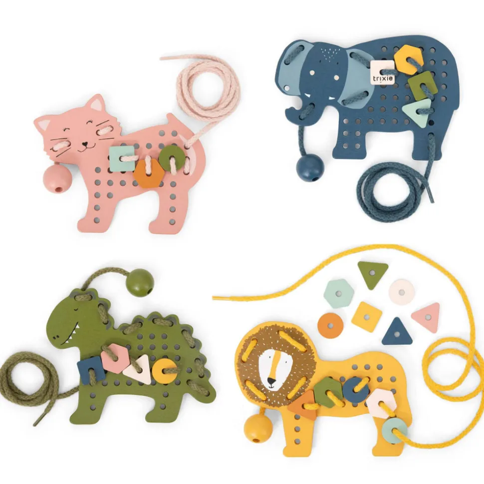 Jeux de laçage bois animaux - all animals