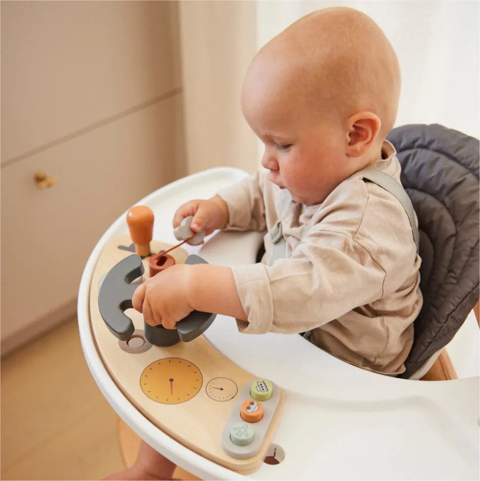 Jeux de plateau pour chaise haute en bois play cockpit