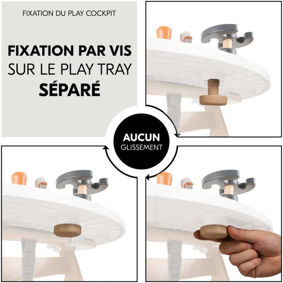 Jeux de plateau pour chaise haute en bois play cockpit