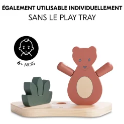 Jeux de plateau pour chaise haute en bois play shaking s