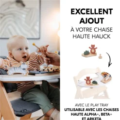 Jeux de plateau pour chaise haute en bois play shaking s