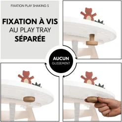 Jeux de plateau pour chaise haute en bois play shaking s