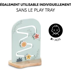 Jeux de plateau pour chaise haute en bois arketa play planting s