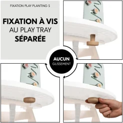 Jeux de plateau pour chaise haute en bois arketa play planting s