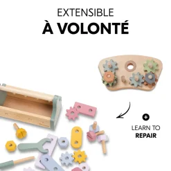 Jeux de plateau pour chaise haute en bois arketa play repairing s