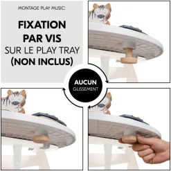 Jeux pour plateau de chaise haute en bois play music