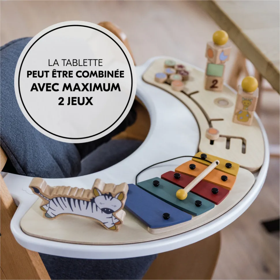 Jeux pour plateau de chaise haute en bois play moving