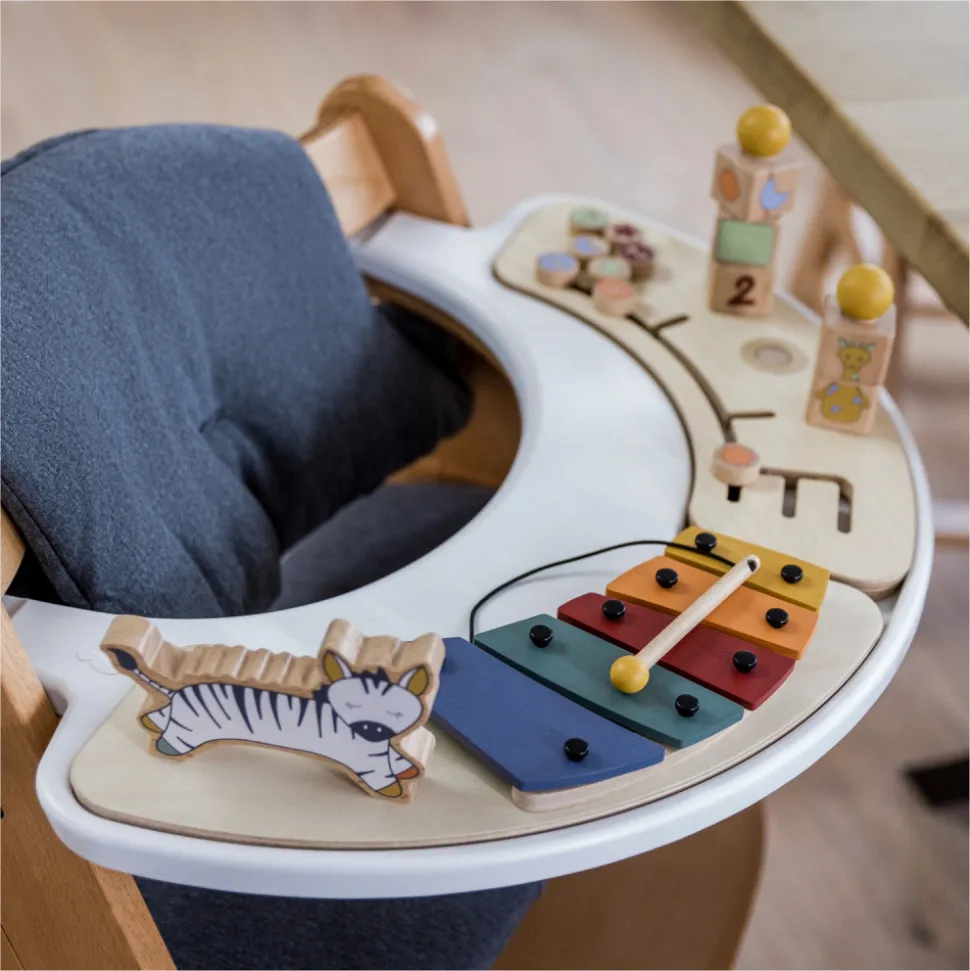 Jeux pour plateau de chaise haute en bois play moving