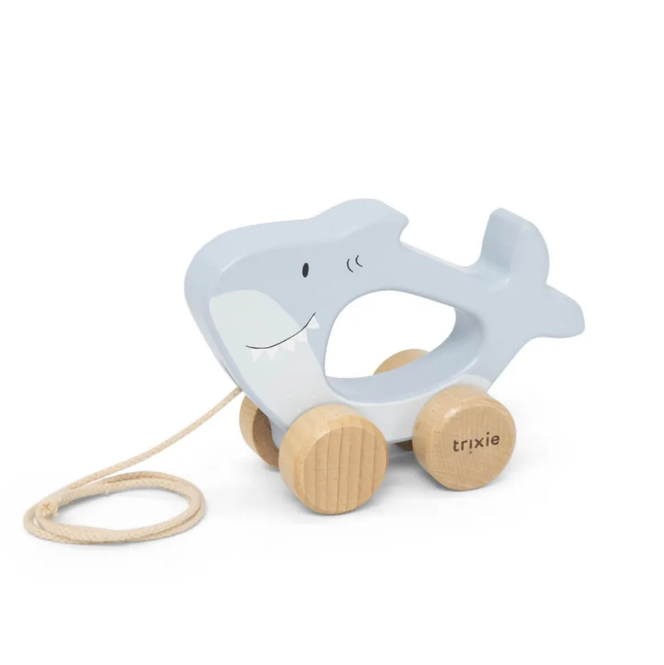 Jouet bébé à tirer en bois - mr. shark