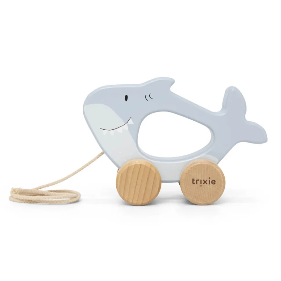 Jouet bébé à tirer en bois - mr. shark