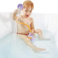 Jouet de bain bébé douchette éléphant mauve