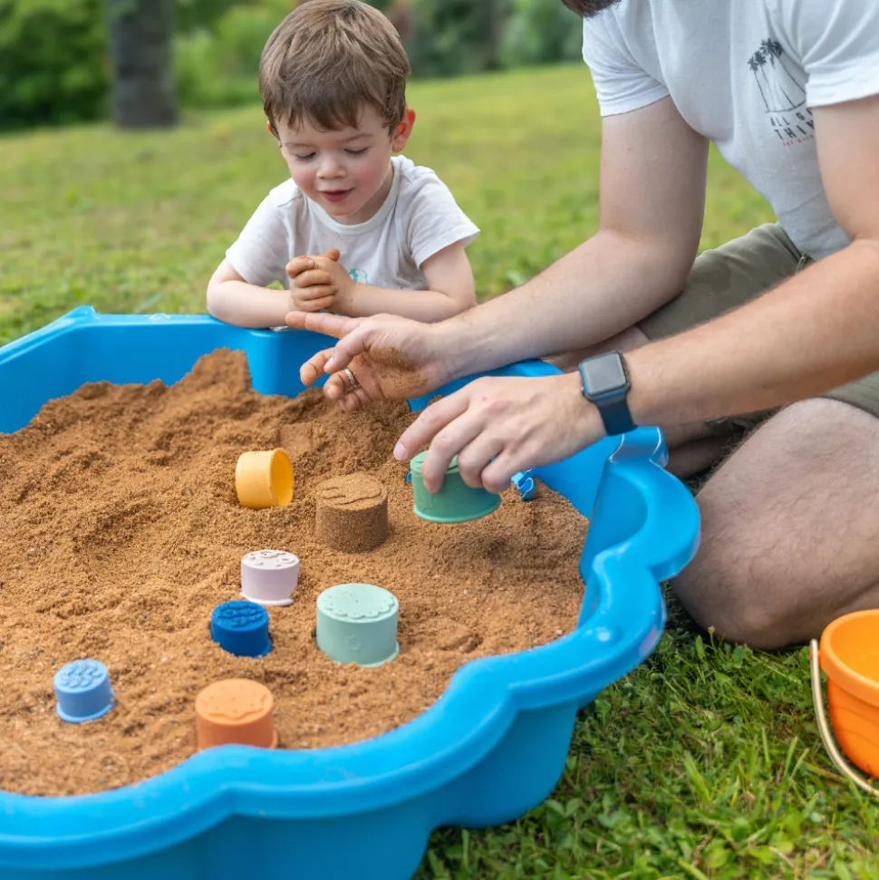 Jouet de bain bébé tasses empilables en silicone