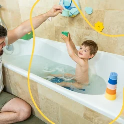 Jouet de bain bébé tasses empilables en silicone