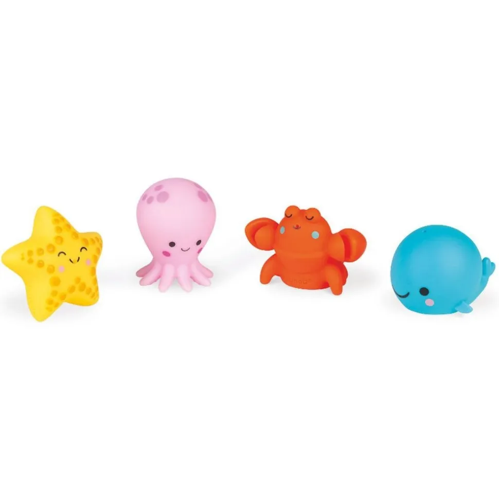 Jouet de bain gicleur lot de 4 animaux de la mer