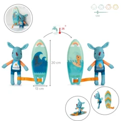 Jouet de bain joe le surfeur magique