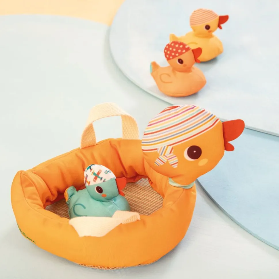 Jouet de bain maman canard et ses canetons aimantés
