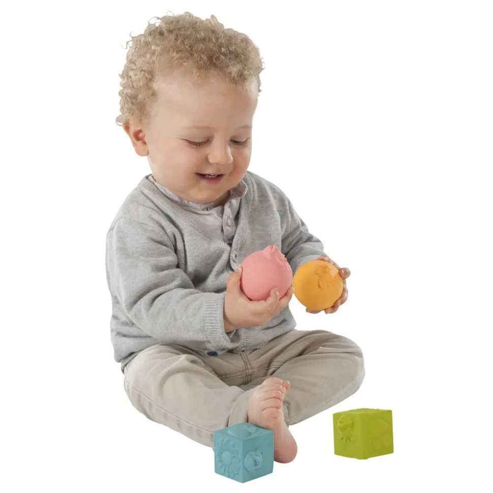 Jouet d'éveil bébé 2 cubes et 2 balles so'pure sophie la girafe