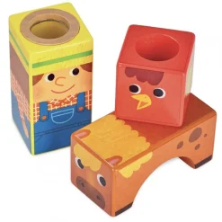 Jouet d'éveil bébé cubes sonores de la ferme
