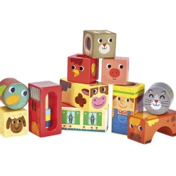 Jouet d'éveil bébé cubes sonores de la ferme