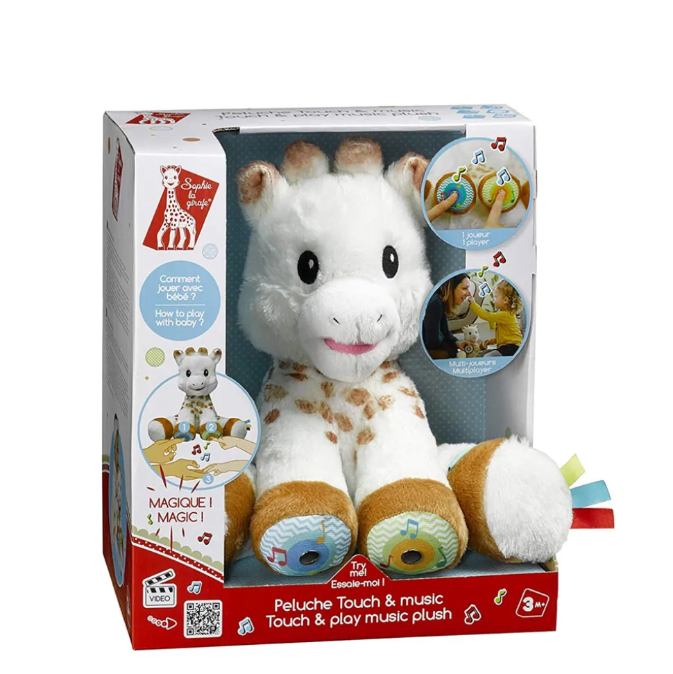 Jouet d'éveil bébé peluche touch & music sophie la girafe