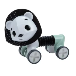 Jouet d'éveil tiny roller lion - black & white