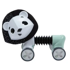 Jouet d'éveil tiny roller lion - black & white