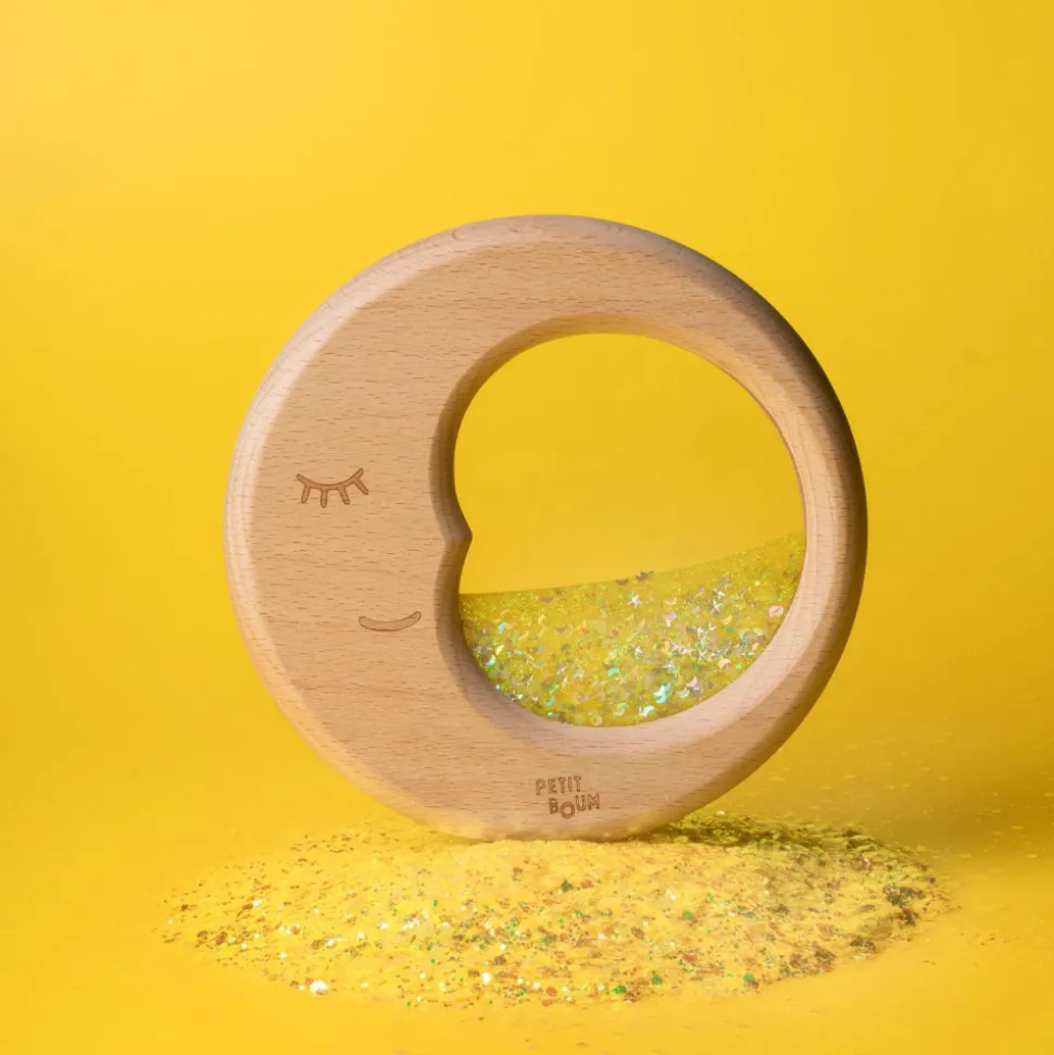 Jouet en bois sensoriel lune