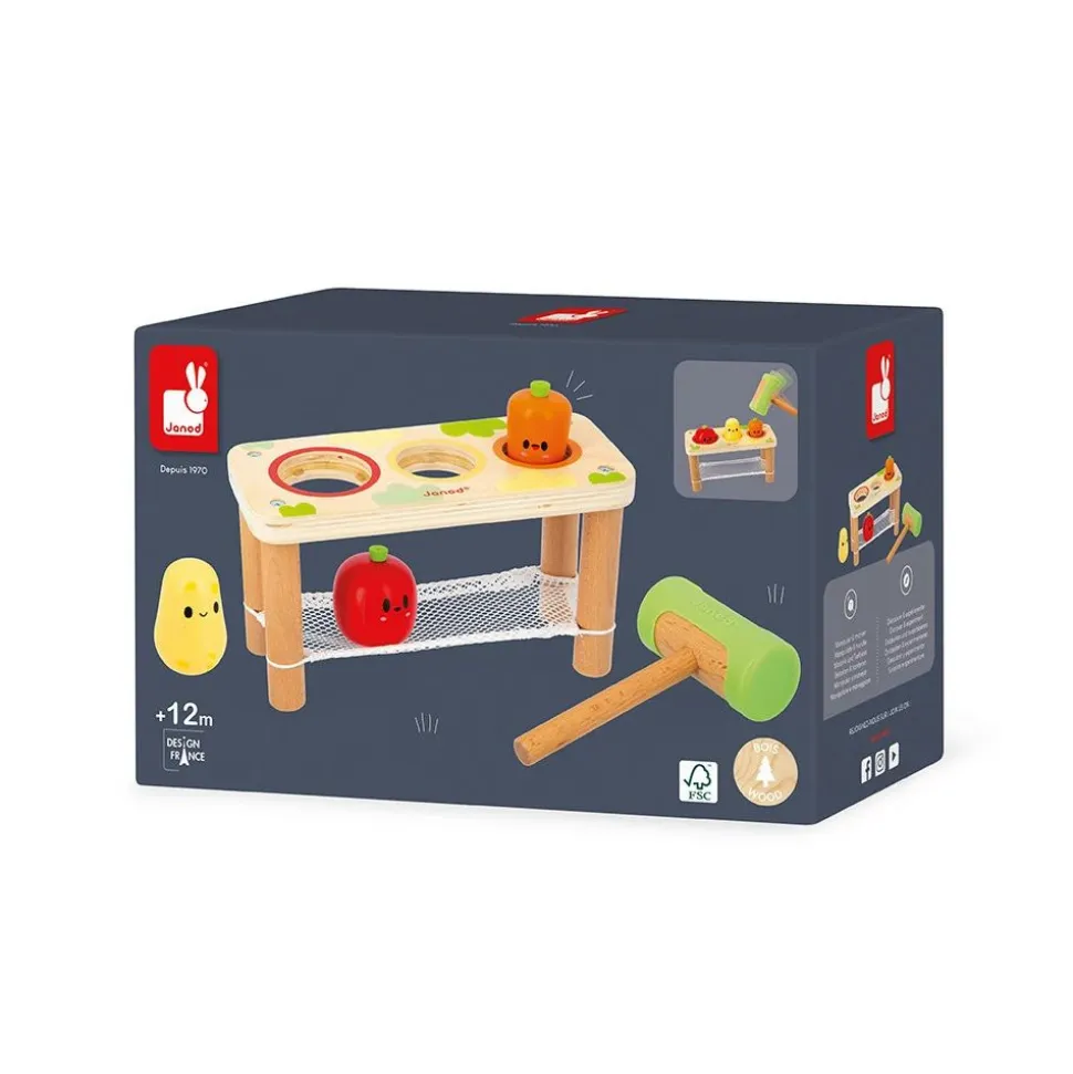 Jouet en bois tap tap légumes