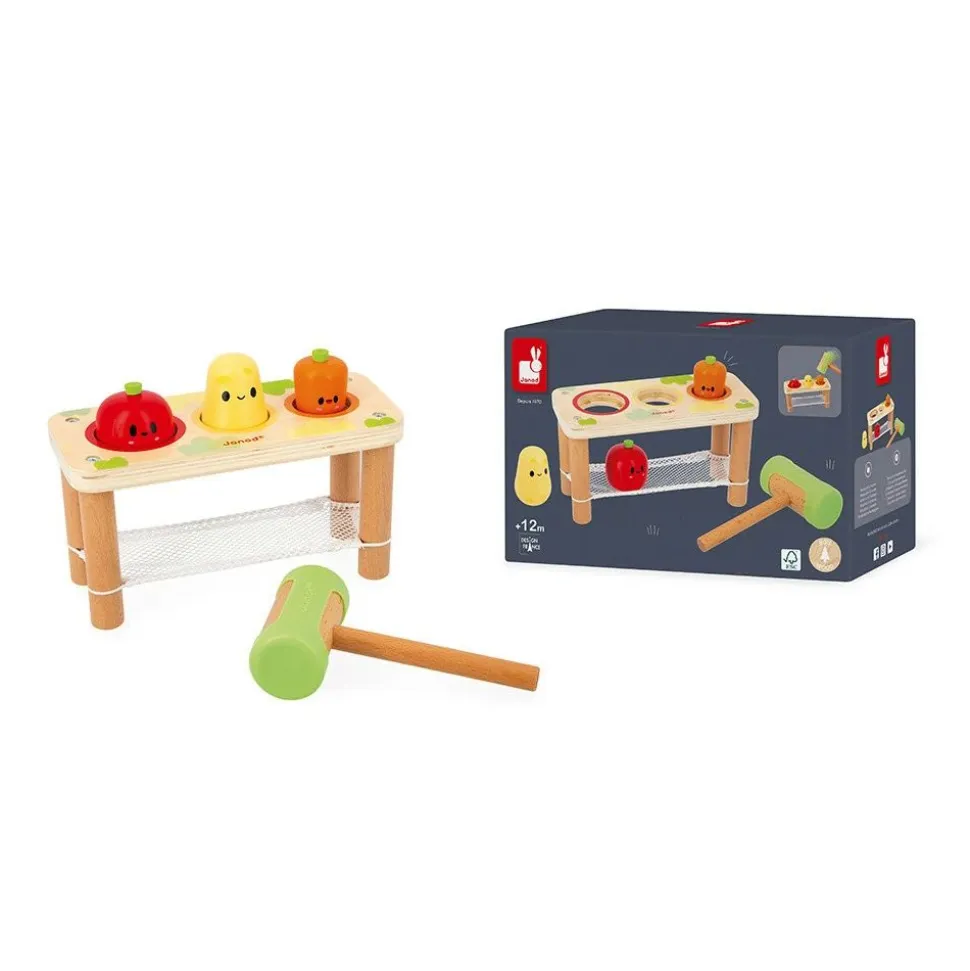 Jouet en bois tap tap légumes