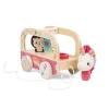 Jouet en bois à tirer bus magique lena la licorne