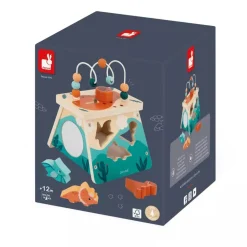 Jouet en bois volcan multi-activités dino
