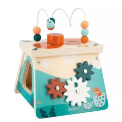 Jouet en bois volcan multi-activités dino
