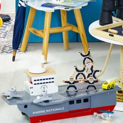Jouet pour enfant porte-avions avec accessoires - marine nationale