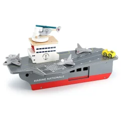 Jouet pour enfant porte-avions avec accessoires - marine nationale