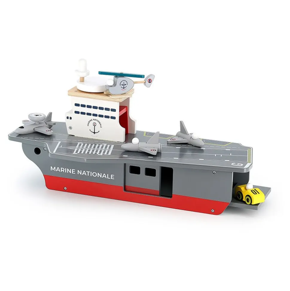 Jouet pour enfant porte-avions avec accessoires - marine nationale