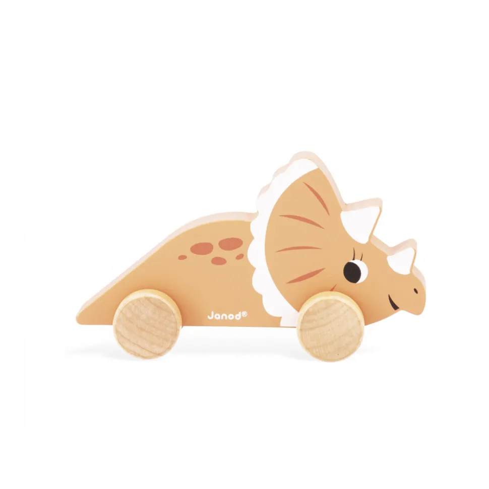 Jouet à pousser en bois dinosaure (modèle aléatoire)