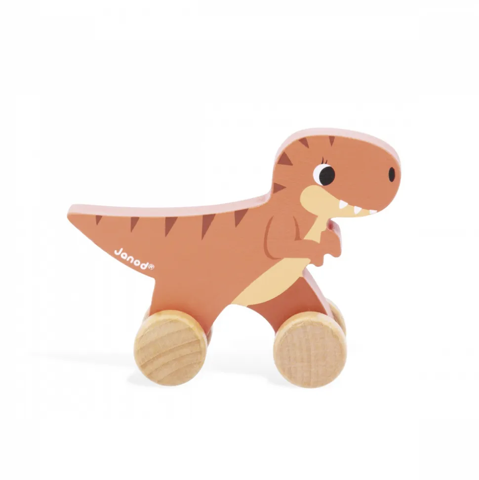 Jouet à pousser en bois dinosaure (modèle aléatoire)