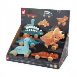 Jouet à pousser en bois dinosaure (modèle aléatoire)