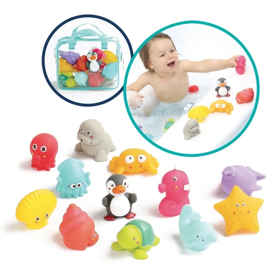 Jouets de bain aspergeurs 12 animaux de la mer