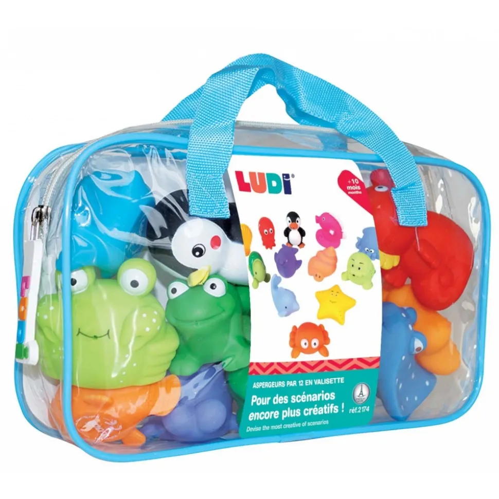 Jouets de bain aspergeurs 12 animaux de la mer