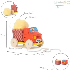 Jouet à tirer camion benne