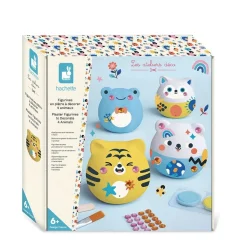 Kit créatif 4 animaux en plâtre à décorer