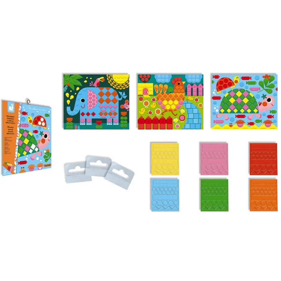 Kit créatif mosaïques 3 tableaux animaux