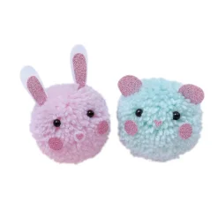 Kit créatif 2 pompons animaux à créer