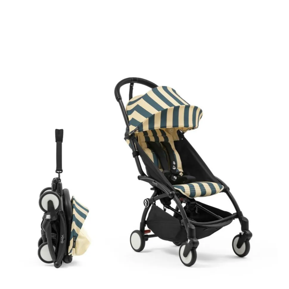 Kit d'été poussette yoyo 3 avec ombrelle, assise pack 6+ et sac tote bag monaco - edition limitée riviera